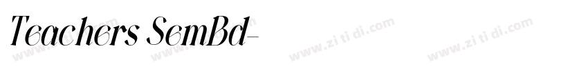Teachers SemBd字体转换